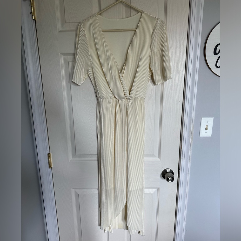 Happy Sailed Women's Wrap V Neck Midi Dress